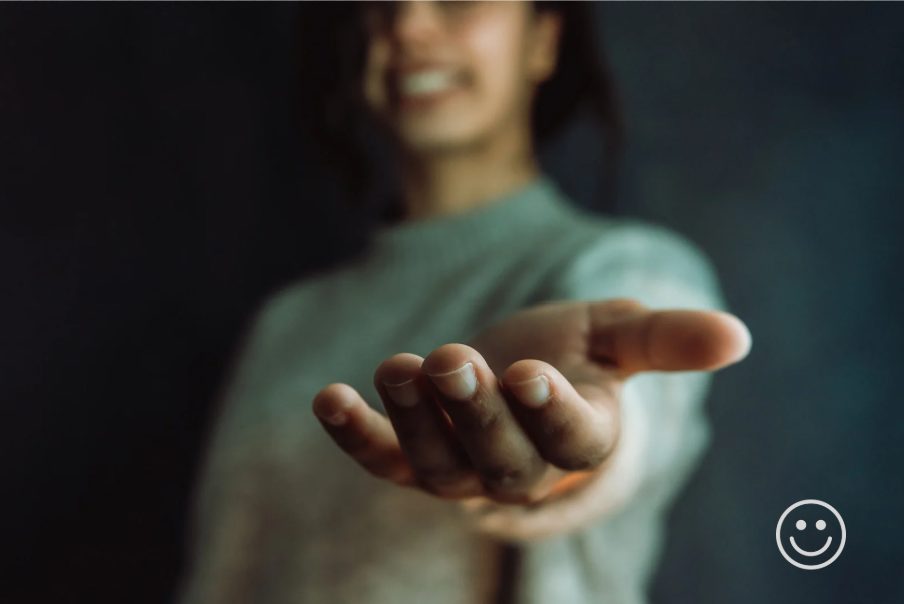 Person extending a helping hand